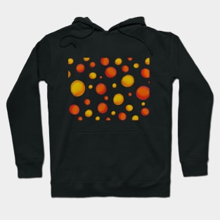 Yellow, Orange and Red Polka Dots Hoodie